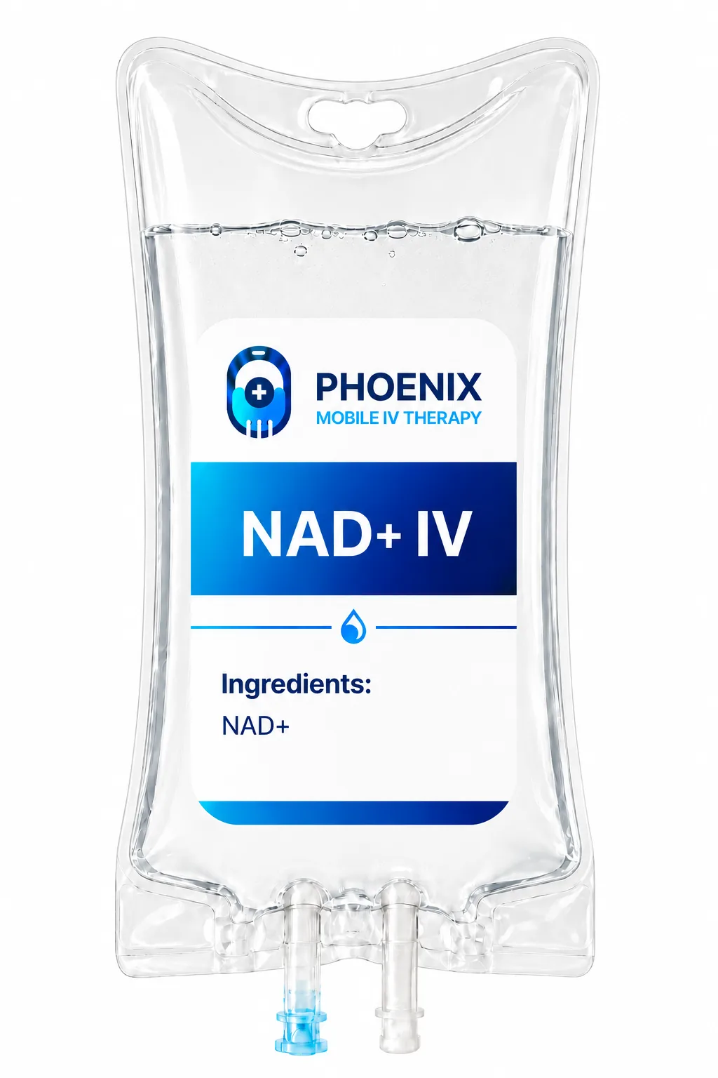 NAD+ IV bag for Phoenix mobile IV therapy supporting cellular energy, DNA repair, and cognition